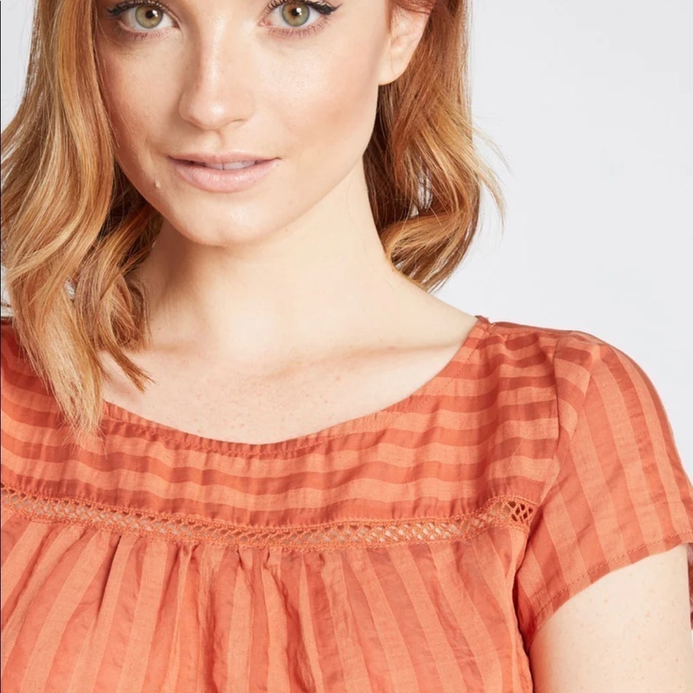 NWT Mod Cloth Boxy Linen Blend Blouse